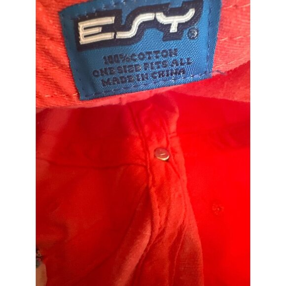 Vintage Daytona Beach FL Red Baseball Cap Adjustable Strap 100% Cotton ESY One S - Picture 6 of 6